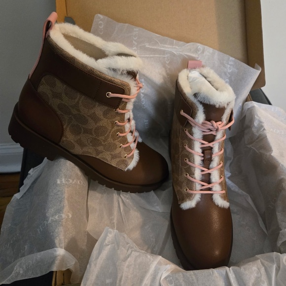 Coach Shoes - Coach Vintage Brown Booties NWT